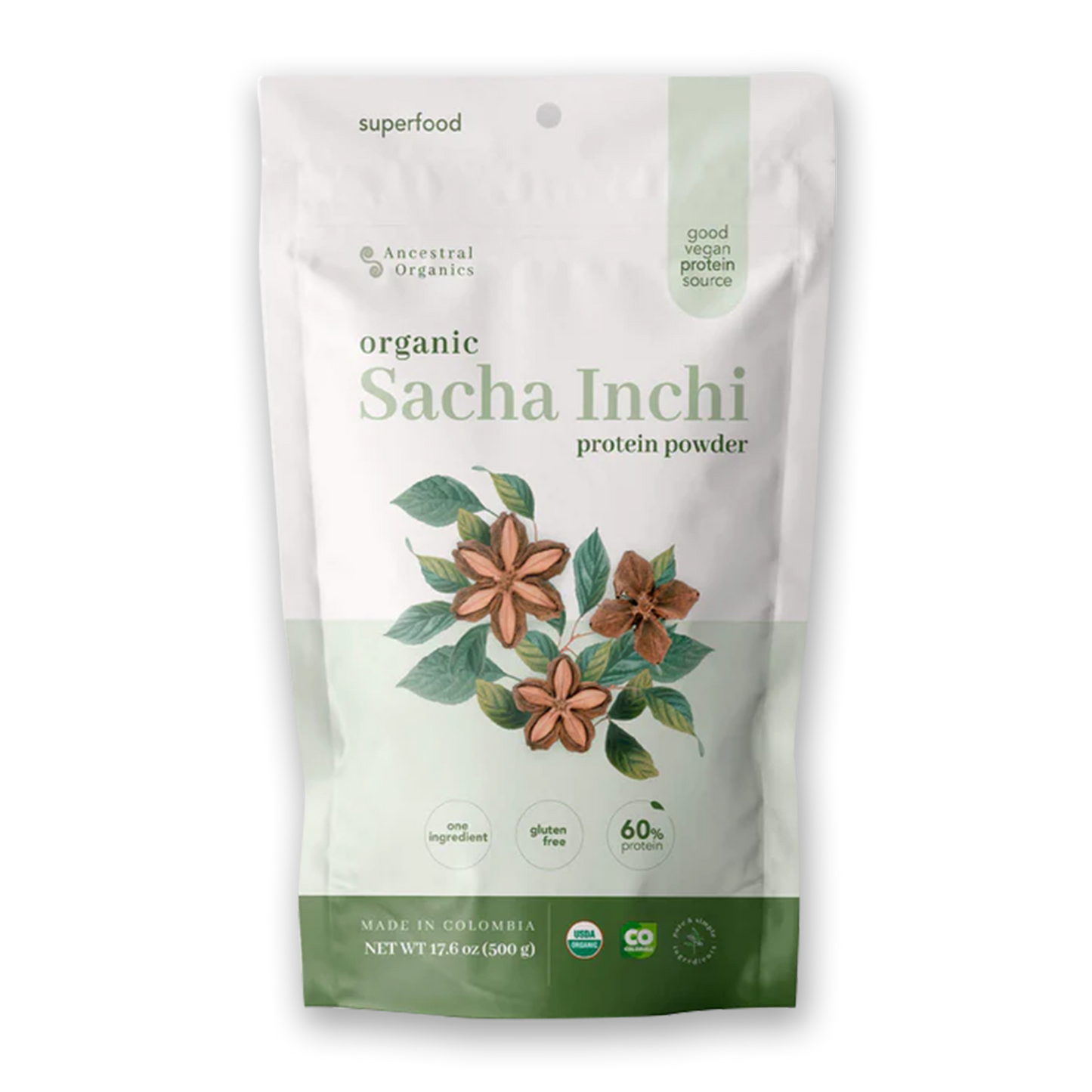 Proteína Orgánica de Sacha Inchi | 18g por porción · 9 Aminoácidos Esenciales · 100% Natural