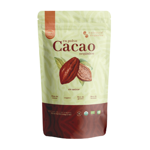 Cacao Orgánico en Polvo 100% | 1 Ingrediente · Sin Azúcar · Rico en Antioxidantes y Magnesio