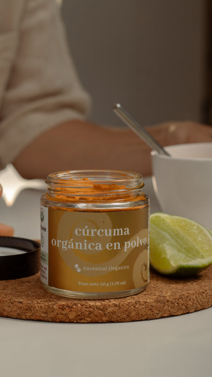Cúrcuma Orgánica en Polvo 50 g | Rica en Curcumina · Antiinflamatoria · 100% Natural