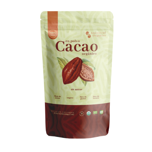 Cacao Orgánico en Polvo 200 g – Ancestral Organics
